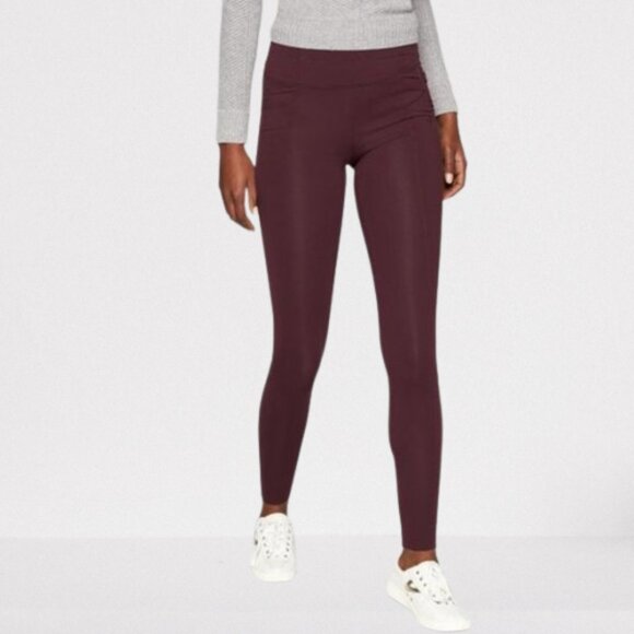 Athleta NEW Metro High Waisted Leggings Wine / Maroon Size XL